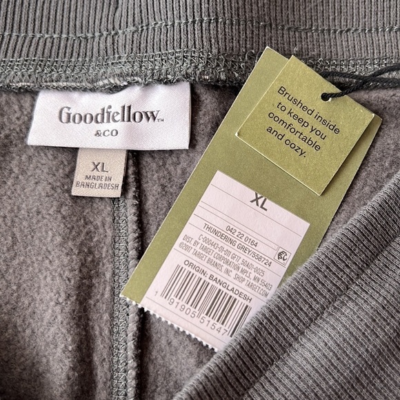 NWT Good Fellow & Co Thundering Grey, Fleece Lined Black Pullon Jogger Pants - Picture 8 of 12